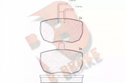 R BRAKE rb0427 -  Комплект тормозных колодок, дисковый тормоз